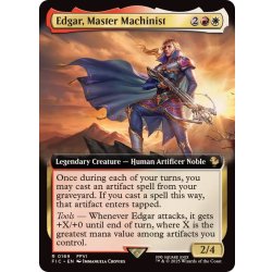 機械文明の旗手、エドガー　日本語　拡張アート　foil エラーカード MTG 奇跡個体 機械文明の旗手、エドガー 日本拡張