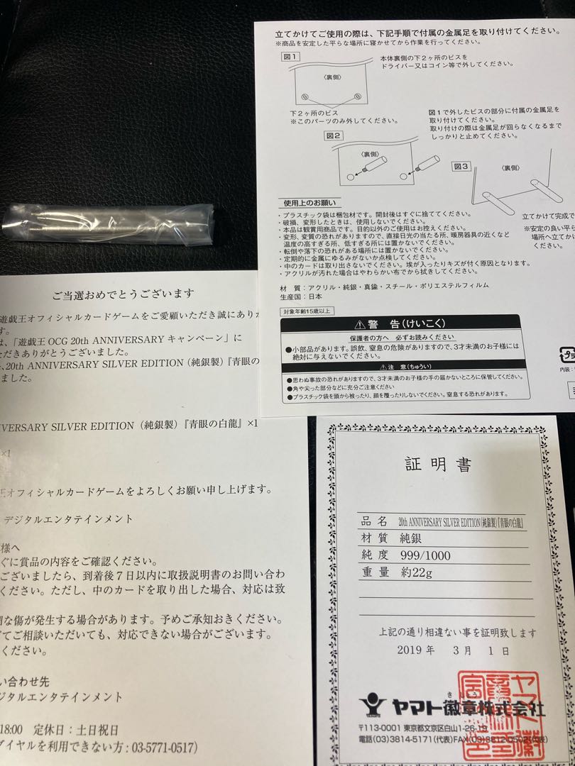 専用　青眼の白龍　純銀