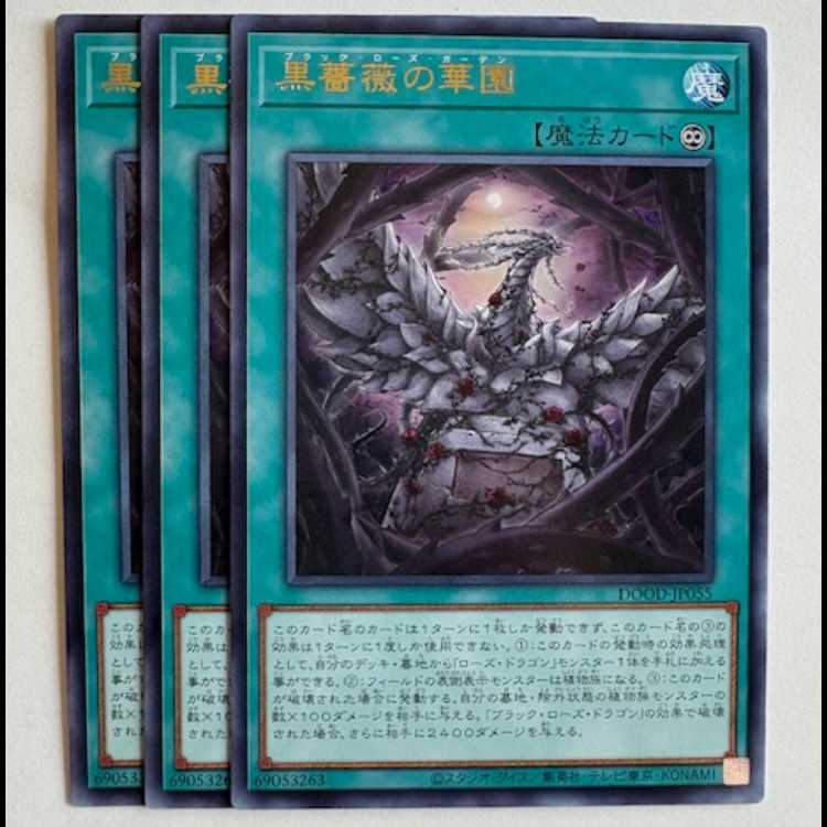 Black Rose Flower Garden Rare (set of 3) DOOD-JP055 Yu-Gi-Oh Trekking Road