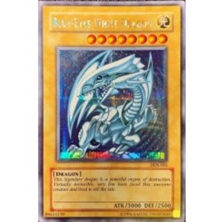 【準美品級、マグネットローダー付】青眼の白龍　英語版ウルトラレア　遊戯王カード 準美品、マグネットローダー付】青眼の白龍 英語版ウルトラレア