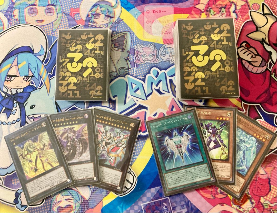 Full-scale construction [No.99 Hope Dragner] deck & double sleeves