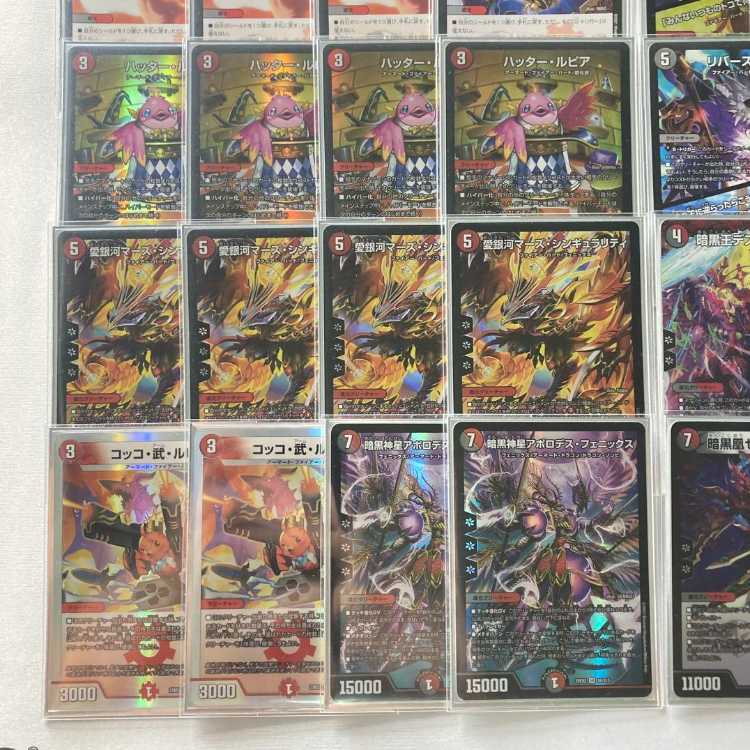 デュエルマスターズ ゼノバースラピア　デスフェニックス　デッキパーツ 環境構築【赤黒フェニックス】デッキ＆3重スリーブ