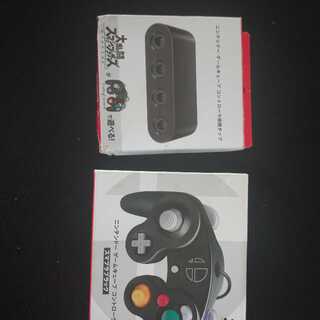 【純正品】スマブラブラック＋ゲームキューブコントローラ 接続タップ