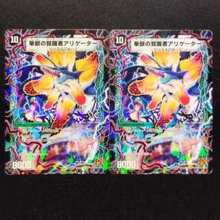 中古品 デュエルマスターズ 時空の花カイマン/華獣の覚醒者アリゲーター 初期 U foil 2枚セット