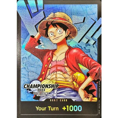 ドン!!カード(英語/青背景/CS2023ワールドファイナル/モンキー・D・ルフィ)【-】{-}