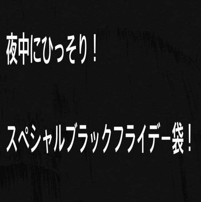 夜中にひっそりスペシャルブラックフライデー袋！オリパ