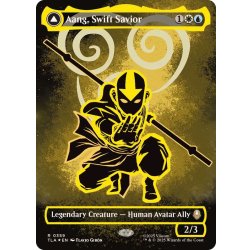 (Neon Yellow FOIL)(Full Art) Aang, Swift Savior [English] [TLA].