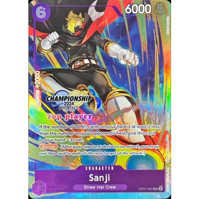 Sanji(English/Color/Top Player/CS2024/illust:KAORU HAGIYA)[SR] {OP07-064}