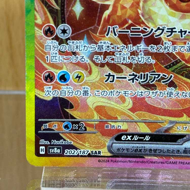 ブースターex SAR 202/187 SV8a ポケモンカードゲーム ポケカ