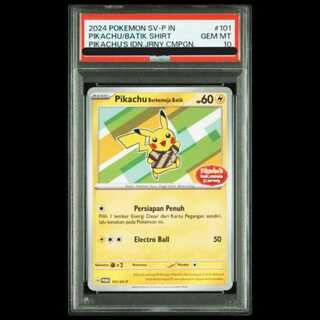 【PSA10】 バティックシャツのピカチュウ 《インドネシア語/ピカチュウ柄》 (プロモ) {101/SV-P} [SV]