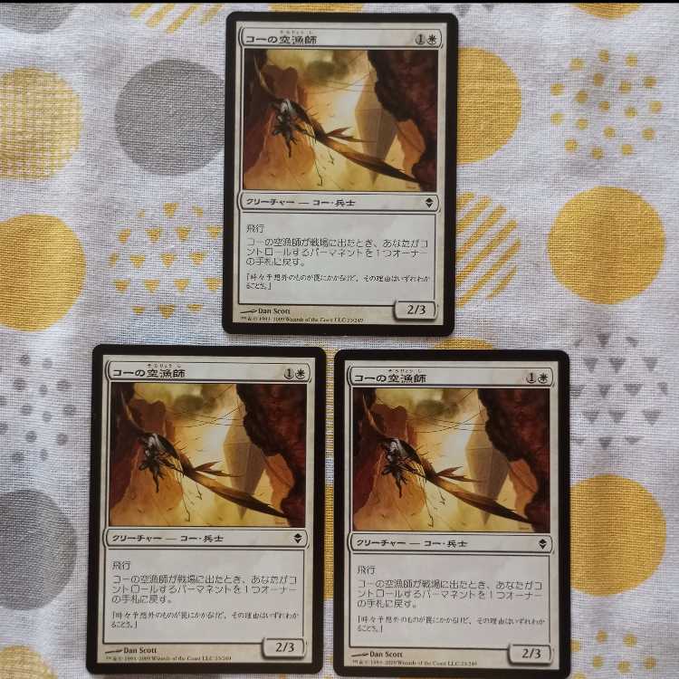 コーの空漁師　3枚