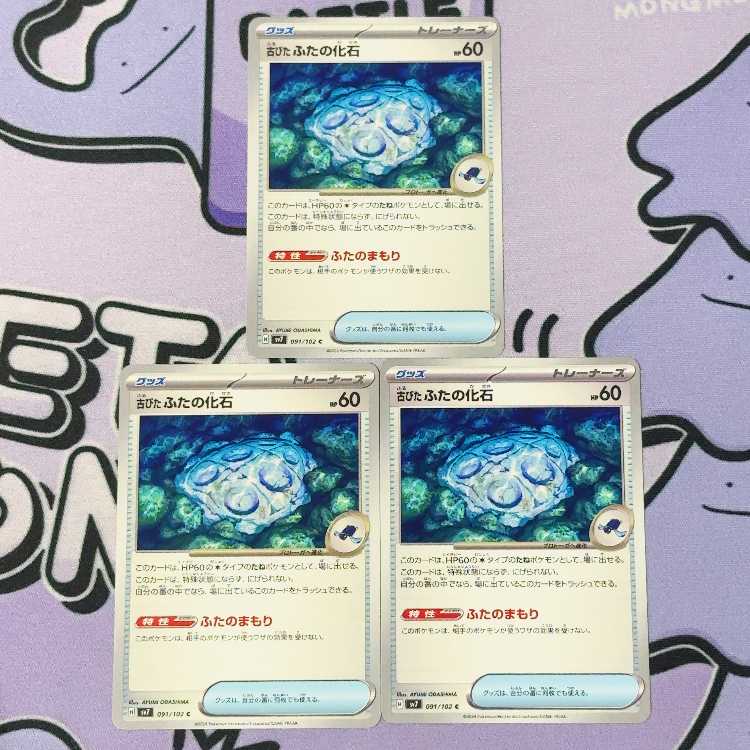 Old lid fossil C 091/102 3枚