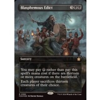 [EX](マナFOIL)冒涜的布告/Blasphemous Edict《英語》【FDN】 1