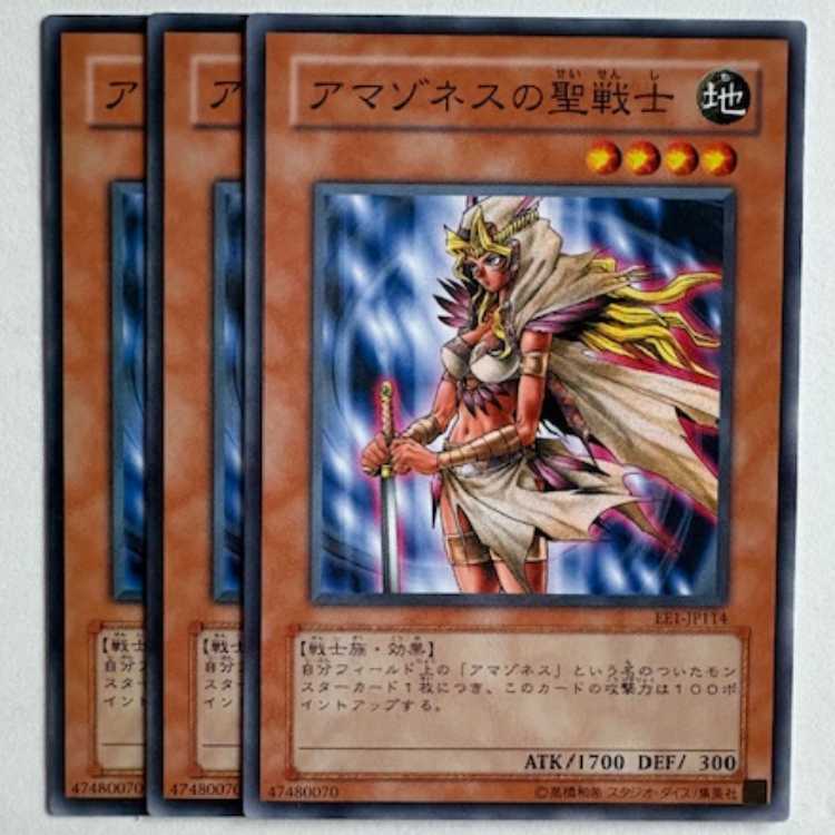 アマゾネスの聖戦士 EE1-JP114 ノーマル 3枚セット 遊戯王 トレカ道 3枚