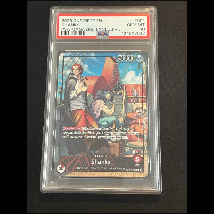 【PSA10】 シャンクス 《英語版》 (illust:SENNSU) [L] {OP09-001} 1枚