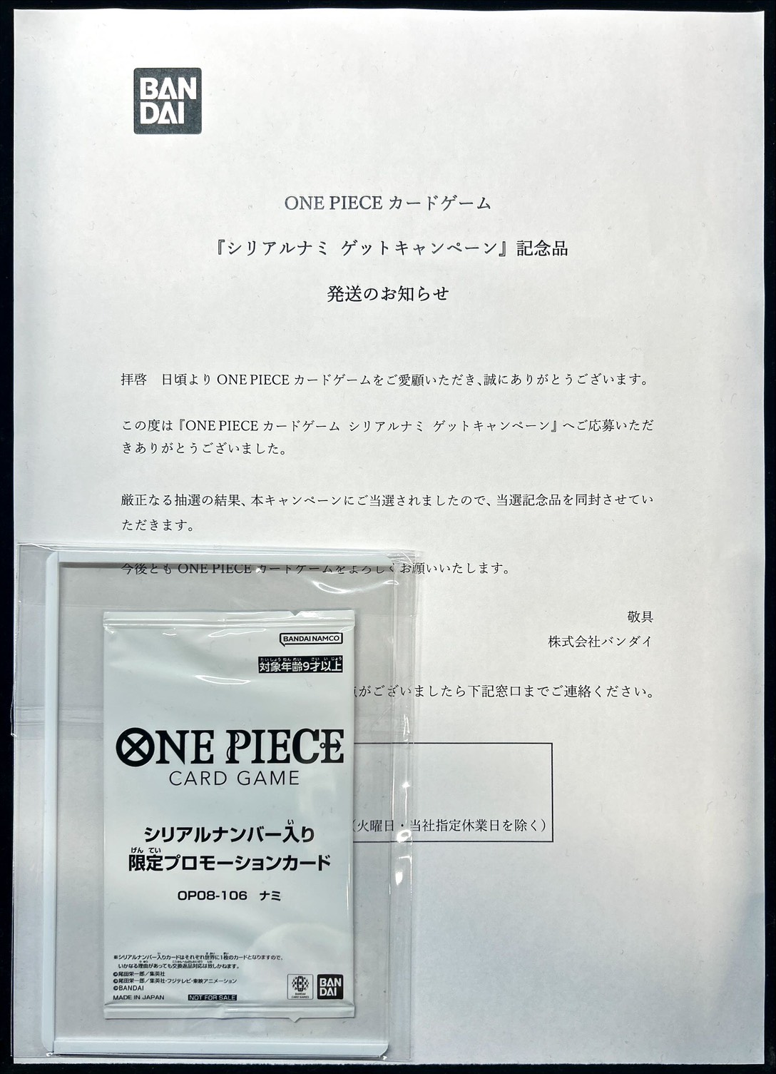 Nami (complete with accessories/unopened/serial/cartoon picture) [SR] {OP08-106} 1枚