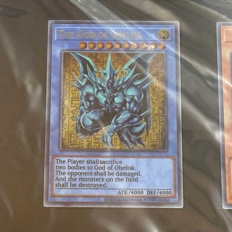 Yu-Gi-Oh! The Three Phantom Gods Special Card Set in stainless steel (Obelisk the Tormentor Slifer the Sky Dragon The Winged Dragon of Ra) 1枚