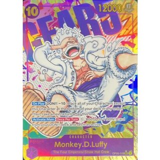 〔状態A-〕モンキー・D・ルフィ(英語版/パラレル/ペンキ背景/漫画絵)【SEC/P】{OP05-119} 1枚