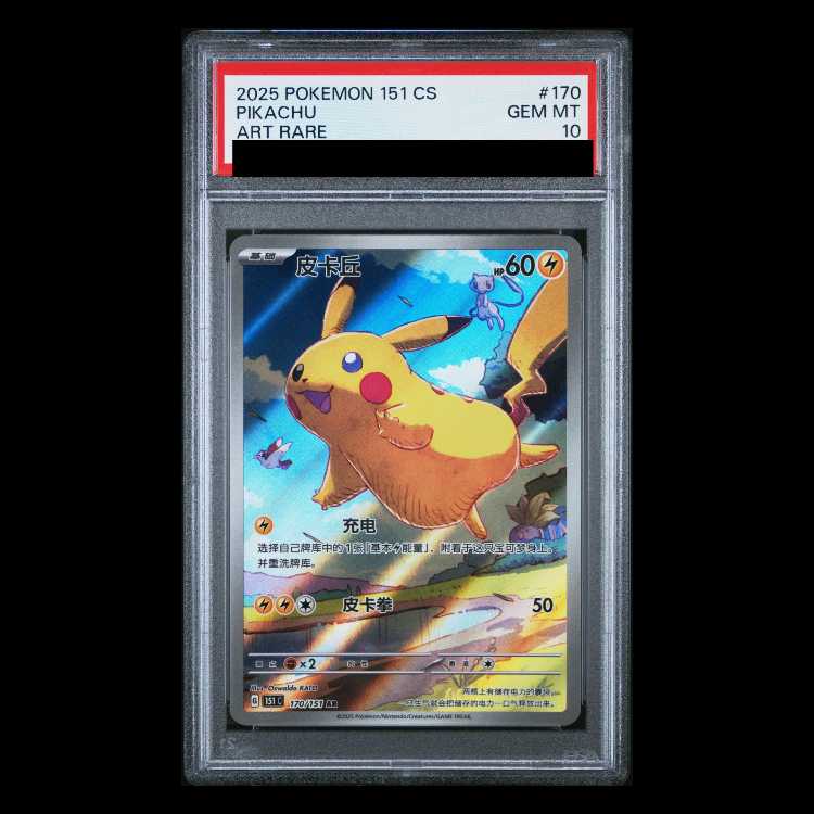 【PSA10】 ピカチュウ 《中国語版》 (AR仕様) {170/151} [海外版] 1枚