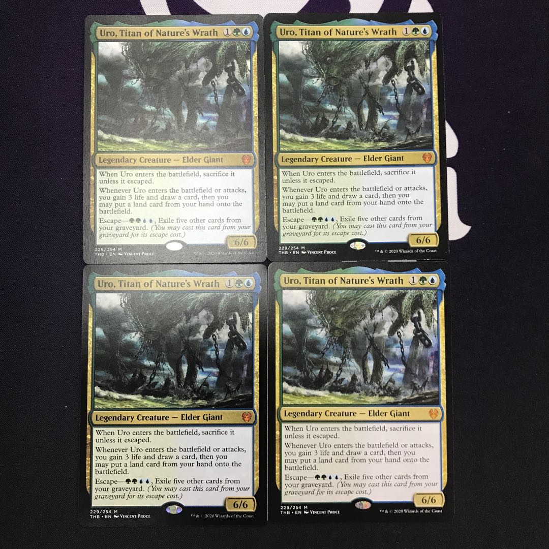 自然の怒りのタイタン、ウーロ 英語版 4枚 状態NM−程度