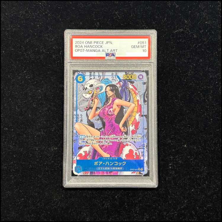 PSA10] Boa Hancock (Parallel) (Super Parallel) (Comic Parallel, Comipara, Cartoon Background) P-SR OP07-051 1枚