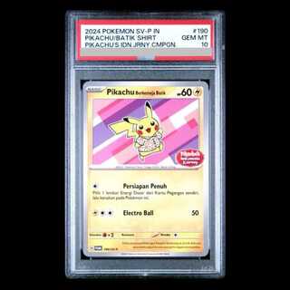 [PSA10] Pikachu Batik Shirt [Indonesian/Pikachu Pattern] (Promo) {190/SV-P} [Outside Umi]. 1枚