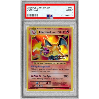 〔※状態難/PSA8鑑定済〕リザードンLV.76(EVOLUTIONS/英語版)【P】{11/108} 1枚