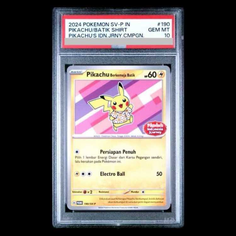 【PSA10】 バティックシャツのピカチュウ インドネシア語/ピカチュウ柄 プロモ 190/SV-P 1枚