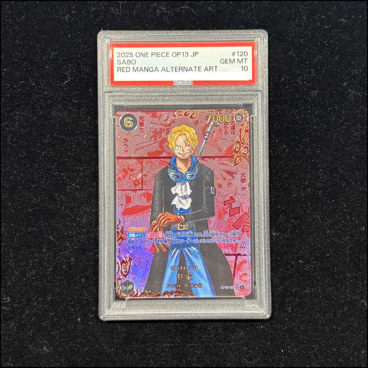 PSA10] Sabo (Parallel) (Red Super Parallel) (Comic Parallel, Comic Parallel, Cartoon Background) P-SEC OP13-120 1枚