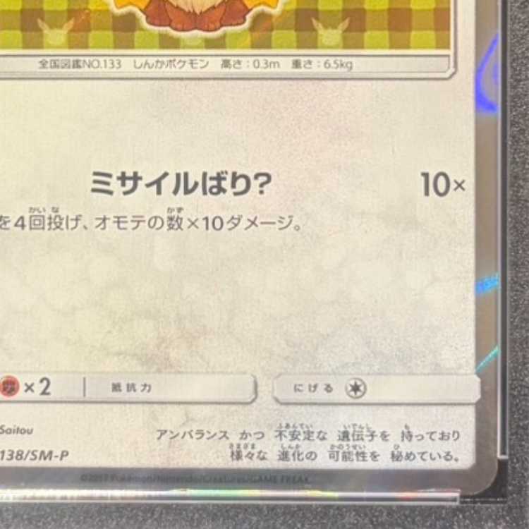 【PSA10】ポンチョを着たイーブイ PROMO 138/SM-P 1枚