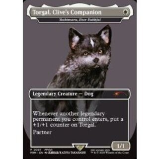 [EX+](FOIL)クライヴの相棒、トルガル/Torgal, Clive's Companion　//　永久忠義の義丸/Yoshimaru, Ever Faithful《英語》【PRM】 1枚