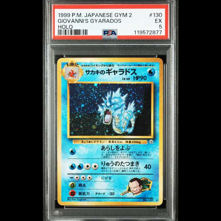 【PSA5】【 サカキ2枚セット】サカキのギャラドス サカキのペルシアン 旧裏 ジム 闇からの挑戦 2枚