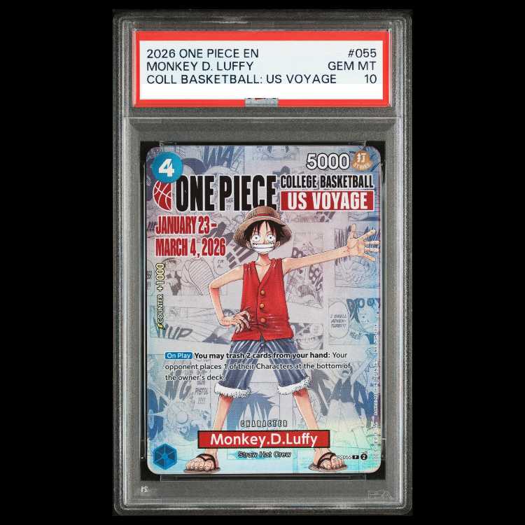 【PSA10】 モンキー・D・ルフィ 《英語版》 (COLLEGE BASKETBALL US VOYAGE) [P] {P-055} 1枚