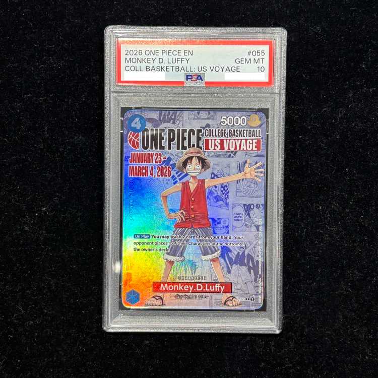 【PSA10】 モンキー・D・ルフィ 《英語版》 (COLLEGE BASKETBALL US VOYAGE) [P] {P-055} 1枚