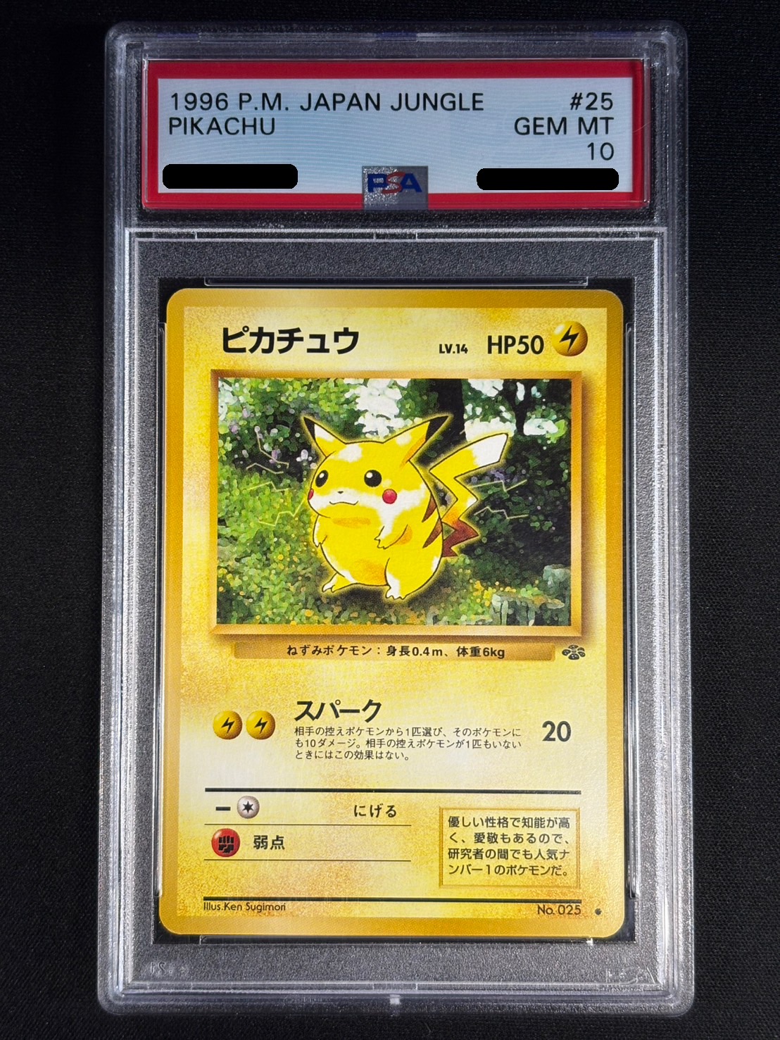 〔PSA10鑑定済〕ピカチュウ LV.14(マークあり)【●】{旧裏} 1枚