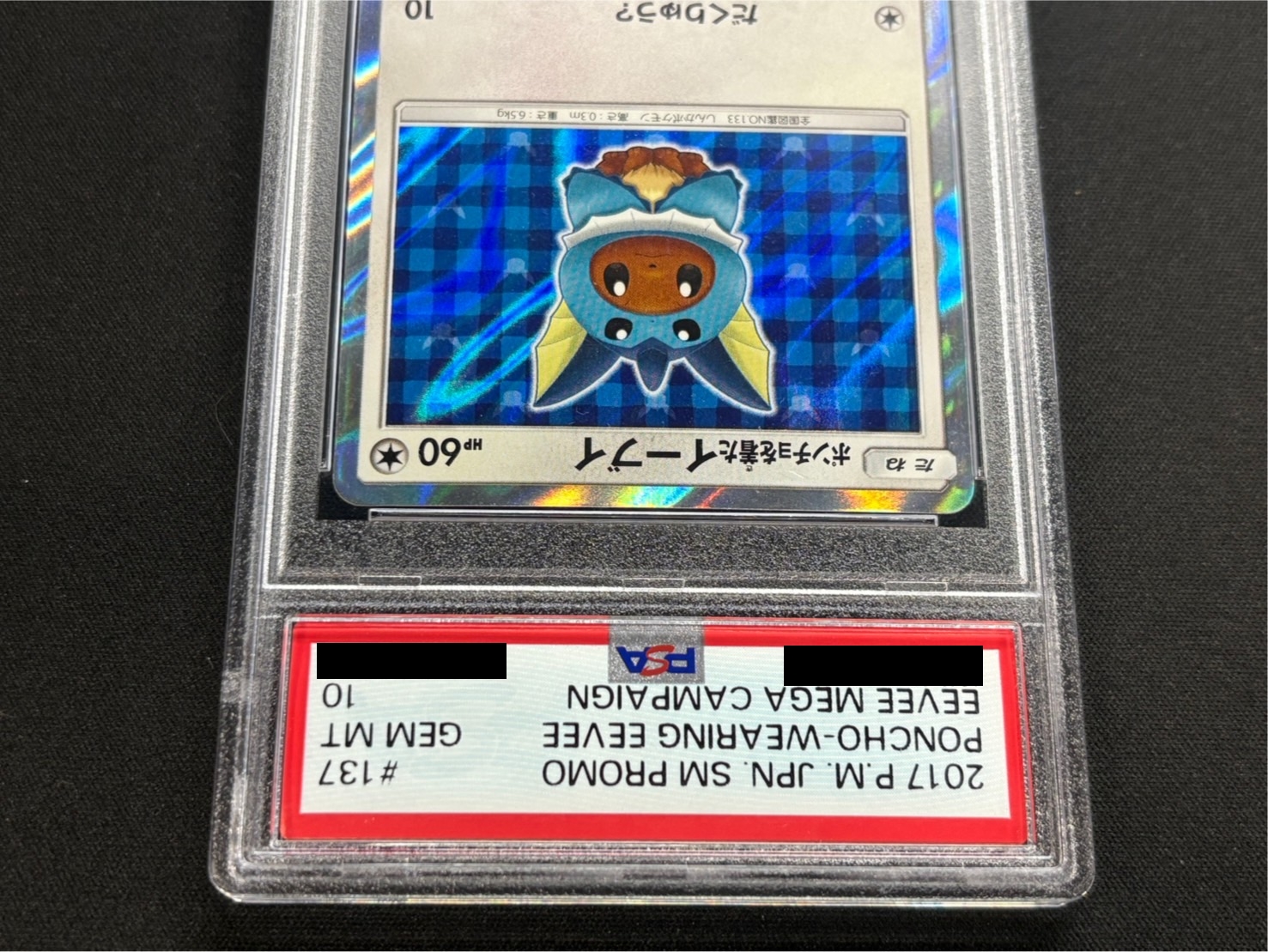 〔※状態難/PSA10鑑定済〕ポンチョを着たイーブイ(SW)【P】{137/SM-P} 1枚