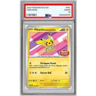 〔PSA10鑑定済〕バティックシャツのピカチュウ(ピカチュウ柄ピンク)【P】{190/SV-P} 1枚