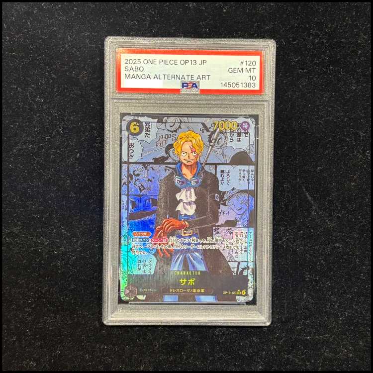 【PSA10】サボ(パラレル)(スーパーパラレル)(コミックパラレル・コミパラ・漫画背景) P-SEC OP13-120 1枚
