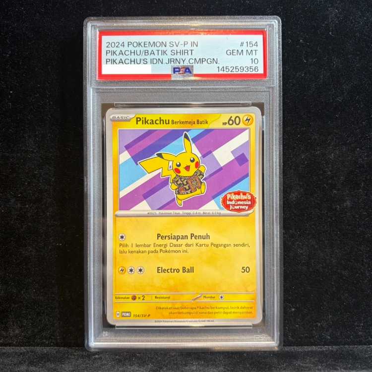 【PSA10】バティックシャツのピカチュウ 《インドネシア語/ネイティオ柄》 (プロモ) {154/SV-P} [海外版] 1枚