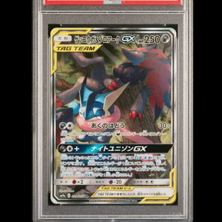 【PSA10】 ゲッコウガ&ゾロアークGX 《SA》 (SR) {059/055} [SM9a/ナイトユニゾン] [SM] 1枚