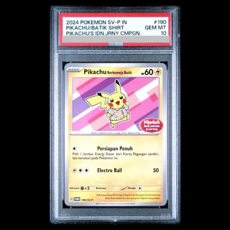 【PSA10】 バティックシャツのピカチュウ 《インドネシア語/ピカチュウ柄》 (プロモ) {190/SV-P} [海外版] 1枚