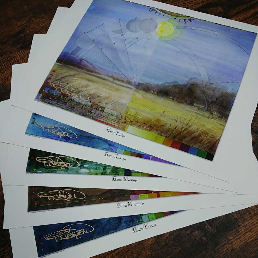 ★ゲリラ値下げ★グルランド/Guru Land５種 サイン入プリント/複製原画