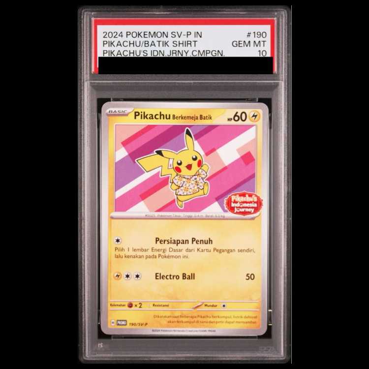【PSA10】 バティックシャツのピカチュウ 《インドネシア語/ピカチュウ柄》 (プロモ) {190/SV-P} [海外版] 1枚 1枚