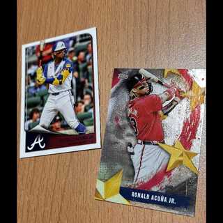 Two Ronald Acuña cards, including a Flagship Collection exclusive 2枚