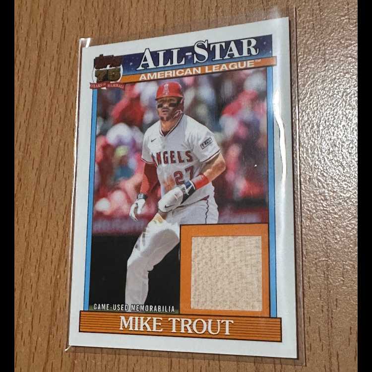 Mike Trout 実使用レリック Topps 1991 All-Stars 1枚