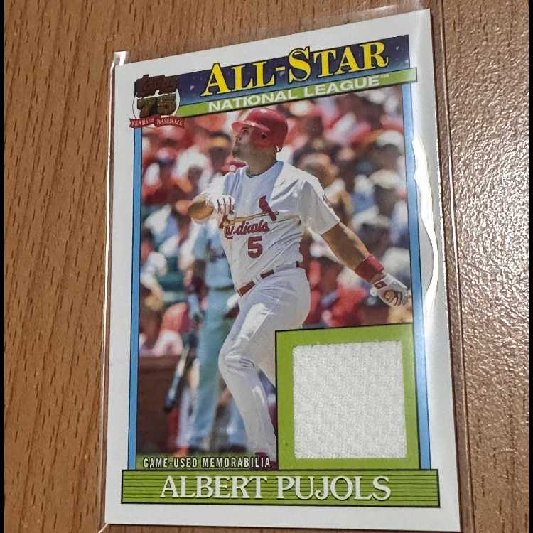 Albert Pujols実使用レリック Topps1991 All-Stars 1枚