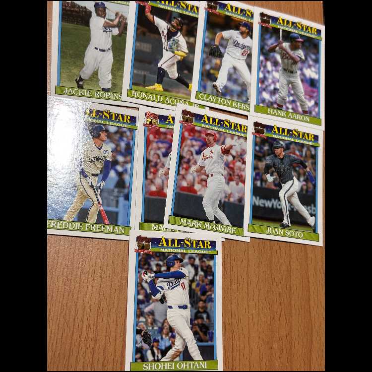 The latest 1991 Topps All-Stars inserts: 8 types, 9 cards, including Shohei Ohtani 9枚