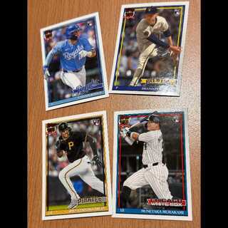 Set of 4 1991 Topps Baseball inserts featuring Munetaka Murakami 4枚