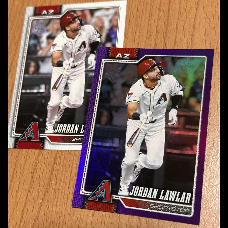 Limited to 250 copies worldwide: Jordan Lawlar Purple Parallel + Bonus 2枚