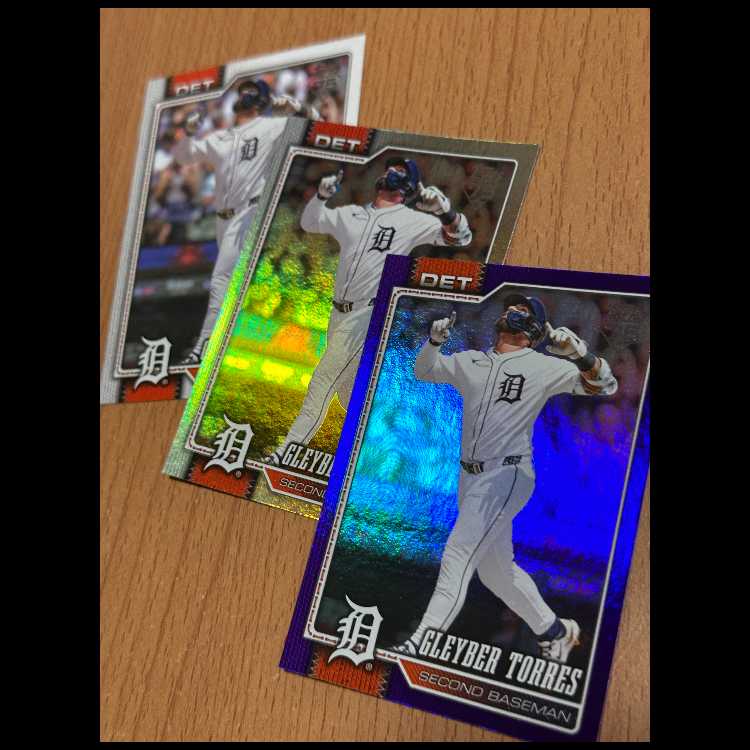 Gleyber Torres Purple Parallel + Rainbow + Regular (Limited to 250 copies worldwide) 3枚